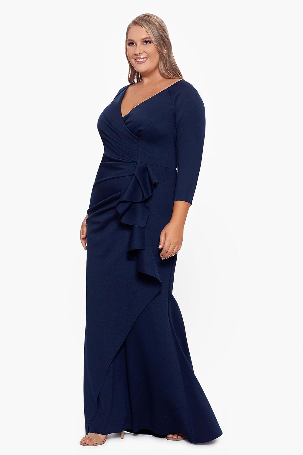 VESTIDO LEXI CURVY AZUL – 1NS RENTA Y VENTA DE VESTIDOS