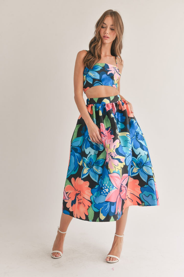 VESTIDO CHLOE ESTAMPADO FLORAL STRAPLE