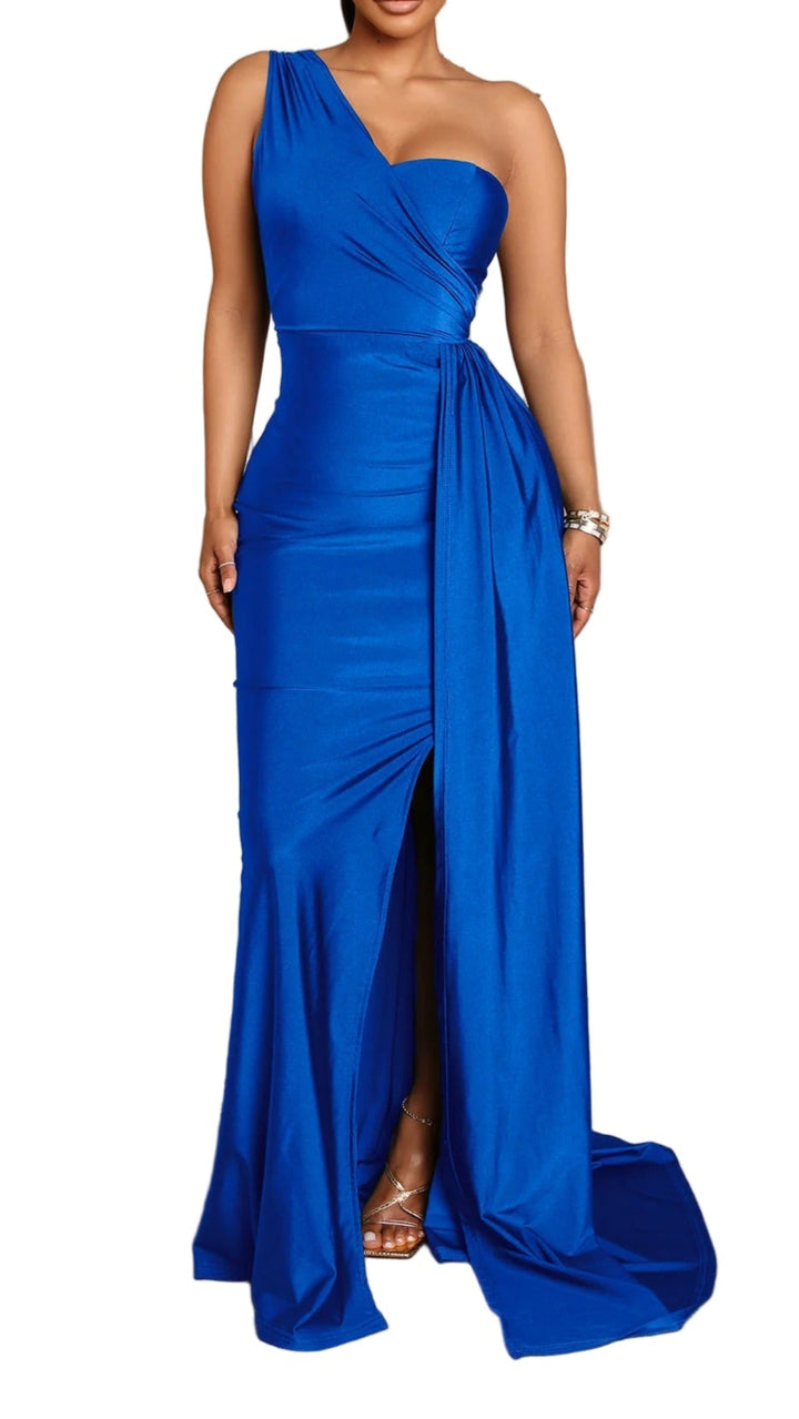 Vestido de fiesta Lisboa azul Satín