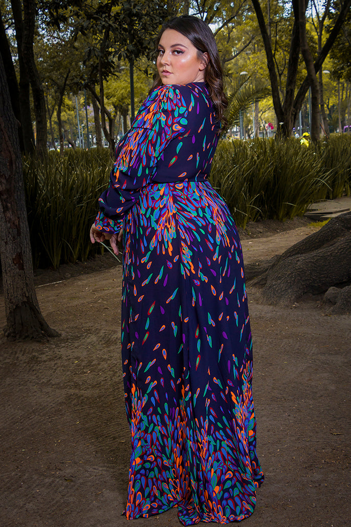 Jin Vestido Azul Largo